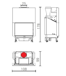 Каминная топка AQUAMAXI 28 (EdilKamin)