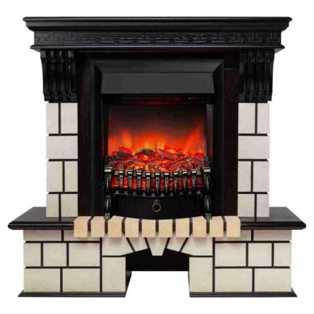 Электрокамин RealFlame Stone STD AO античный дуб с очагом Fobos Lux Black RC