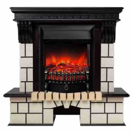 Электрокамин RealFlame Stone STD AO античный дуб с очагом Fobos Lux Black