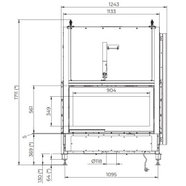 Каминная топка ECOMONOBLOCCO WT 16:9B V13 (Palazzetti)