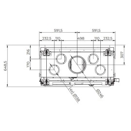 Каминная топка ECOMONOBLOCCO WT 16:9B V13 (Palazzetti)