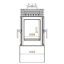 Печь LCI 9 GDF Stove, двусторонняя (Liseo Castiron)