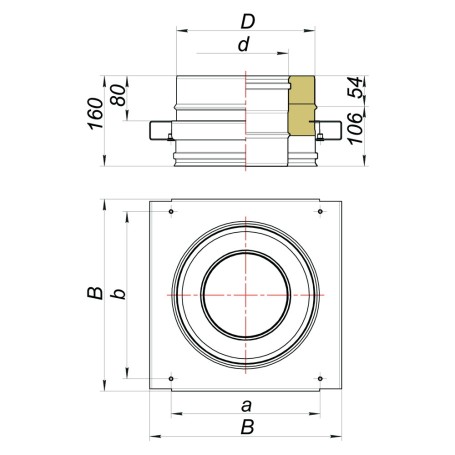 Опора VBR D200/300, AISI 321/439 (Вулкан)