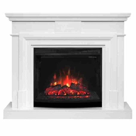 Электрокамин RealFlame Marco 25,5/26 WT белый с очагом Evrika 25,5 LED