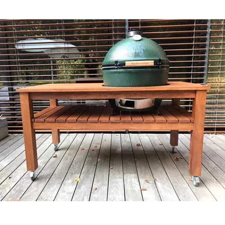Керамический гриль Big Green Egg XL со столом из дуба