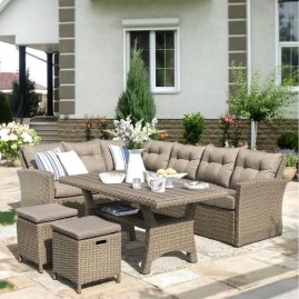 Комплект плетеной мебели из искусственного ротанга AFM-307B Beige