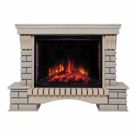 Электрокамин RealFlame Country 33/33W WT с очагом Epsilon 33