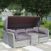 Комплект плетеной мебели из искусственного ротанга AFM-320G Grey