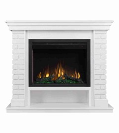 Электрокамин RealFlame Brixton 25,5 WT белый с очагом Saphir 25,5