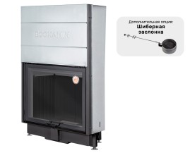 Каминная топка Экокамин ВЕГА 1000 MB принтинг черный шамот