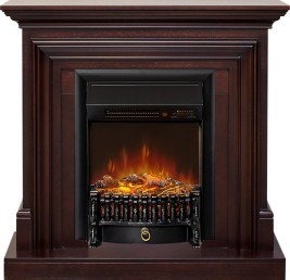 Каминокомплект Bradford - Темный дуб с очагом Fobos FX M Black RC