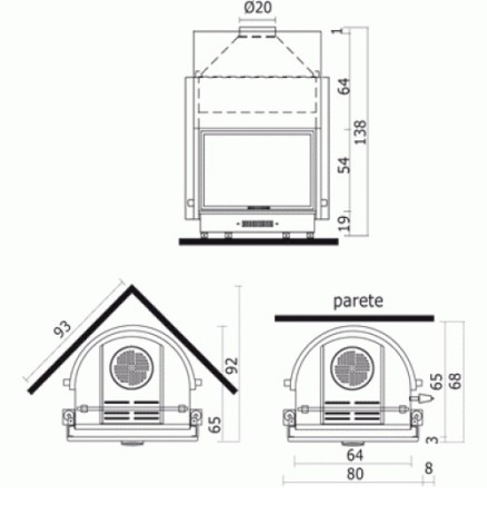 Каминная топка ACQUATONDO 22/PLUS (EdilKamin)