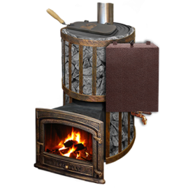 Банная печь KALEDO RETRO RV2537/2-80 с закрытой каменкой прямого нагрева, 25 кВт