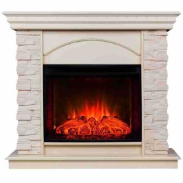 Электрокамин RealFlame Elford WT белый дуб с очагом Evrika 25,5 LED