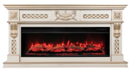 Электрокамин RealFlame Corsica 52 WT белый дуб с золотой патиной c очагом Joker 52