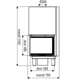 Каминная топка XP0080 LG BG1 (Axis)