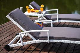 Комплект для отдыха из искусственного ротанга МИЛАНО белый
