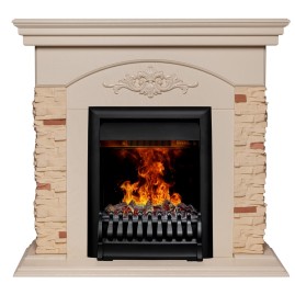 Электрокамин RealFlame Neapolis WT айвори с очагом 3D Oregan