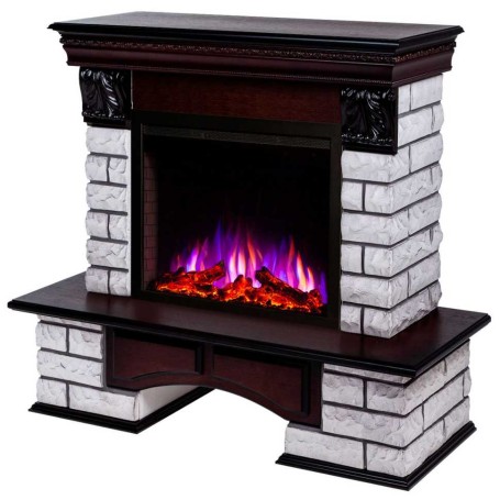 Электрокамин RealFlame Country Lux Rock 25/25,5 AO с очагом Saphir 25,5, 6 цветов пламени