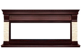 Каминокомплект Denver - Темный дуб / Бежевый с очагом Vision 60 LED