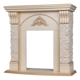 Портал каминный из МДФ RealFlame Athena бежевый, под очаги Majestic, Fobos, Eugene, 3D Olympic, 3D Oregan.