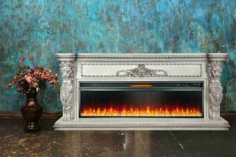 Royal Flame Портал Windsor - Слоновая кость с темной патиной
