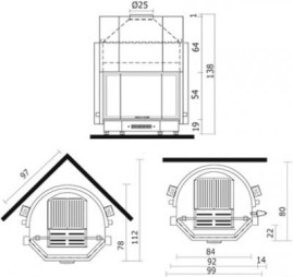 Каминная топка ACQUATONDO/29 PRISMATICO (EdilKamin)