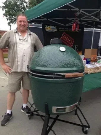 Керамический гриль Big Green Egg XXL с тележкой 73см
