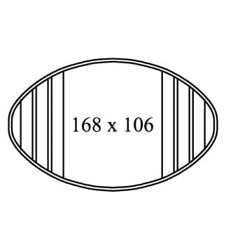 Гидромассажная ванна, 168 х 106, камбала