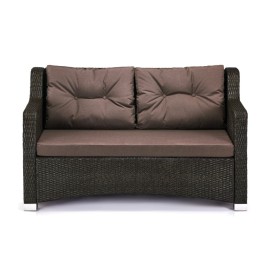 Плетеный диван из искусственного ротанга S51A-W53 Brown