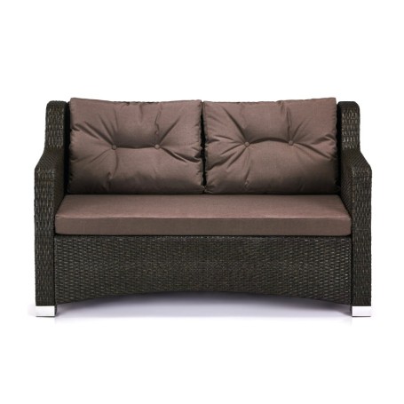 Плетеный диван из искусственного ротанга S51A-W53 Brown