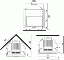 Каминная топка ACQUATONDO 29 PLUS CS (EdilKamin)