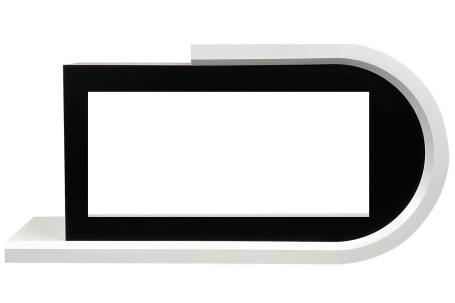Портал Royal Flame Basel 60 R - Белый с черным