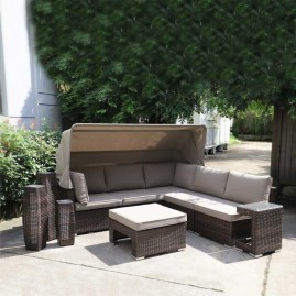 Комплект плетеной мебели из искусственного ротанга AFM-320B Brown