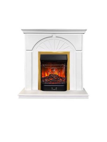 Электрокамин RealFlame Vesta WT-F511 с очагом Majestic Lux золотой без пульта ДУ