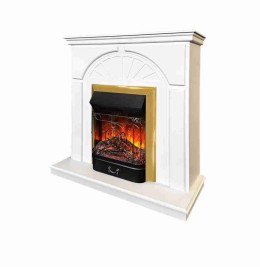 Электрокамин RealFlame Vesta WT-F511 с очагом Majestic Lux золотой без пульта ДУ