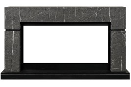 Каминокомплект Lindos 42 SFT (Разборный) - Серый мрамор (Ширина 1470мм) с очагом Vision 42 LOG LED
