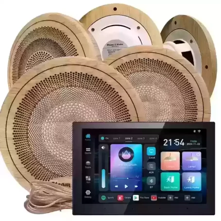 Комплект акустики для бани SW-5 SOUND Next WiFI Wood (пять колонок, круг)