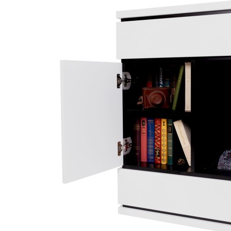 Портал каминный из МДФ RealFlame Vega WT 1000 белый, с полками