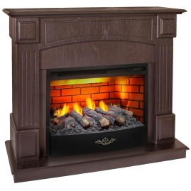 Электрокамин RealFlame Carolina 24/25,5 DN темный орех с очагом 3D Firestar 25,5