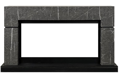 Каминокомплект Lindos 42 SFT - Серый мрамор (Ширина 1470мм) с очагом Vision 42 LED