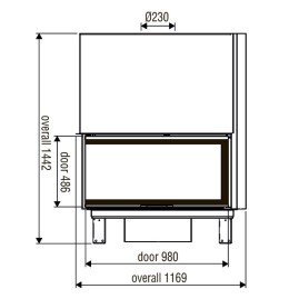 Каминная топка XP0120 LG (Axis)