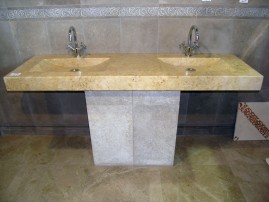 Раковина из мрамора СREAM IVORY, 170х52х10 (Eima)