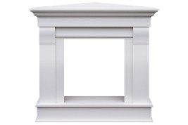 Каминокомплект Monaco (Разборный, угловой) - Бьянко белый с очагом Vision 23 EF LED 3D FX