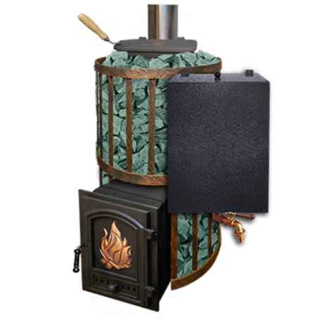 Банная печь KALEDO EVOLUTION EM2218/3-80 с комбинированной закрытой каменкой, 22 кВт