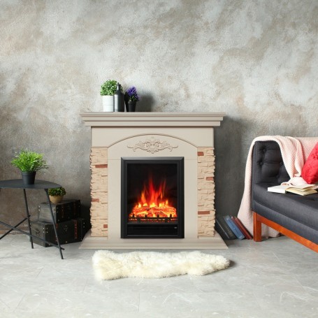 Электрокамин RealFlame Neapolis WT айвори с очагом Eugene