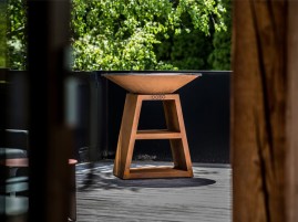 Уличный гриль Coeo TRIO 98 - CORTEN (Высота 110)