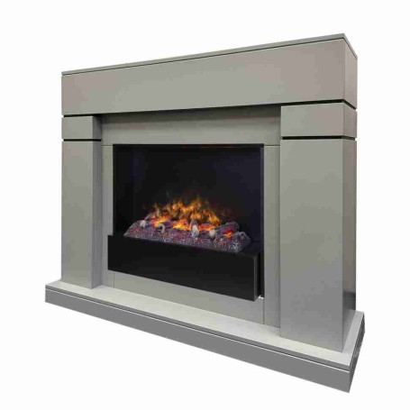 Электрокамин RealFlame Lindelse 26 GR серый, графит c очагом 3D Cassette 630