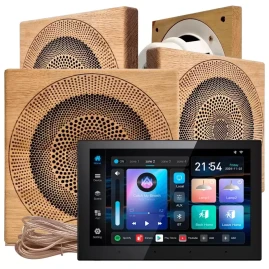 Комплект акустики для бани SW-4 SOUND Next WiFI Wood (четыре колонки, квадрат)