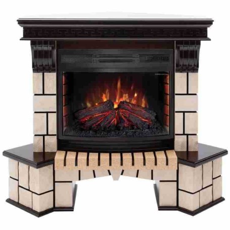 Электрокамин RealFlame Stone Coner 25/25,5 AO с очагом firefield 25